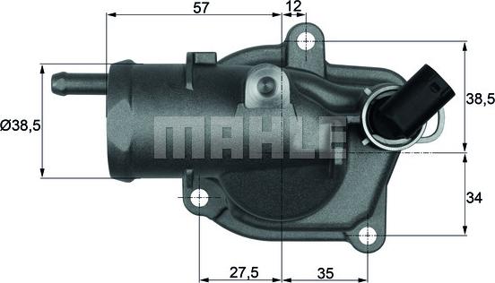 Wilmink Group WG1262803 - Термостат охлаждающей жидкости / корпус autospares.lv