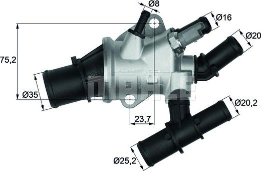 Wilmink Group WG1217604 - Термостат охлаждающей жидкости / корпус autospares.lv