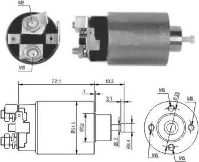 Wilmink Group WG1748367 - Тяговое реле, соленоид, стартер autospares.lv