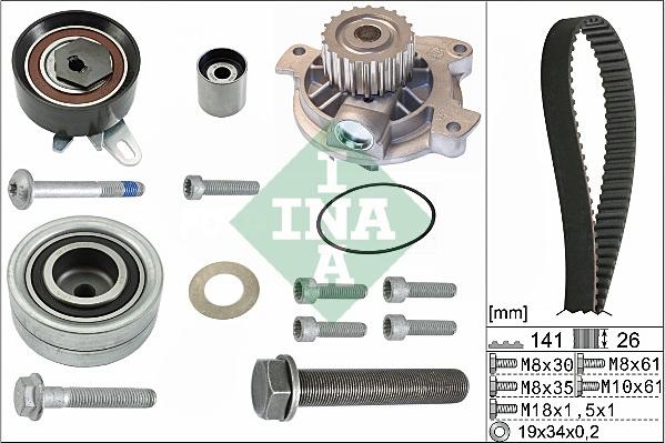 Wilmink Group WG1710047 - Водяной насос + комплект зубчатого ремня ГРМ autospares.lv