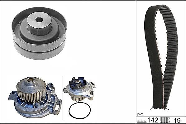 Wilmink Group WG1710015 - Водяной насос + комплект зубчатого ремня ГРМ autospares.lv