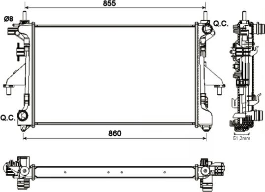 Wilmink Group WG1725592 - Радиатор, охлаждение двигателя autospares.lv