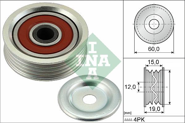 Wilmink Group WG1725049 - Ролик, поликлиновый ремень autospares.lv