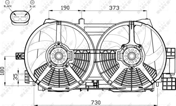 Wilmink Group WG1720507 - Вентилятор, охлаждение двигателя autospares.lv