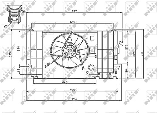 Wilmink Group WG1720665 - Вентилятор, охлаждение двигателя autospares.lv