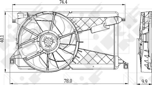 Wilmink Group WG1720261 - Вентилятор, охлаждение двигателя autospares.lv