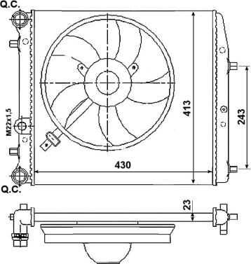 Wilmink Group WG1721963 - Радиатор, охлаждение двигателя autospares.lv