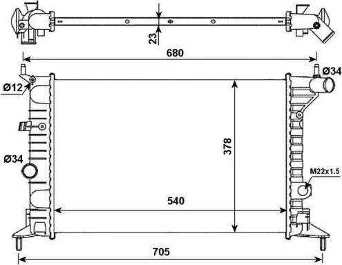 Wilmink Group WG1721499 - Радиатор, охлаждение двигателя autospares.lv