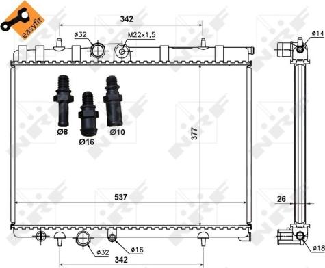 Wilmink Group WG1721308 - Радиатор, охлаждение двигателя autospares.lv