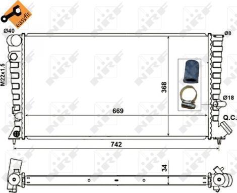 Wilmink Group WG1721702 - Радиатор, охлаждение двигателя autospares.lv