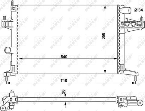 Wilmink Group WG1721731 - Радиатор, охлаждение двигателя autospares.lv