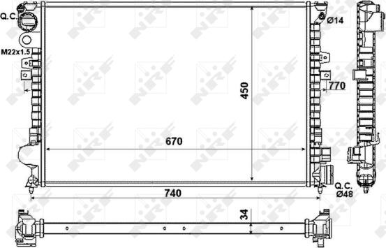 Wilmink Group WG1723595 - Радиатор, охлаждение двигателя autospares.lv