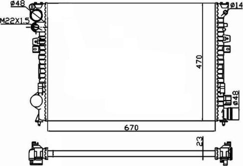 Wilmink Group WG1723587 - Радиатор, охлаждение двигателя autospares.lv