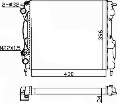 Wilmink Group WG1723571 - Радиатор, охлаждение двигателя autospares.lv