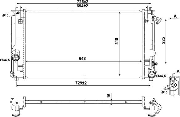 Wilmink Group WG1722695 - Радиатор, охлаждение двигателя autospares.lv