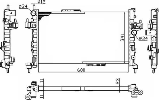 Wilmink Group WG1722898 - Радиатор, охлаждение двигателя autospares.lv