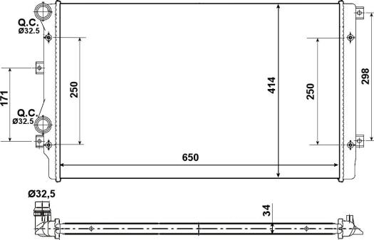 Wilmink Group WG1722288 - Радиатор, охлаждение двигателя autospares.lv