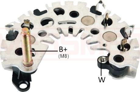 Wilmink Group WG2012552 - Выпрямитель, диодный мост, генератор autospares.lv