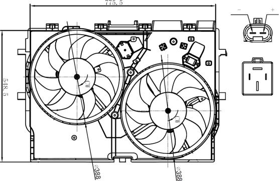 Wilmink Group WG2161686 - Вентилятор, охлаждение двигателя autospares.lv