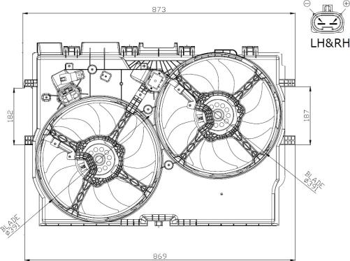 Wilmink Group WG2161765 - Вентилятор, охлаждение двигателя autospares.lv