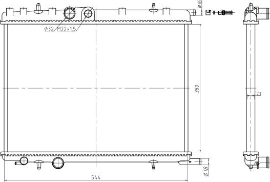 Wilmink Group WG2162234 - Радиатор, охлаждение двигателя autospares.lv