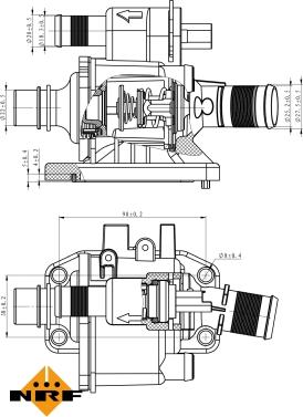 Wilmink Group WG2184680 - Термостат охлаждающей жидкости / корпус autospares.lv