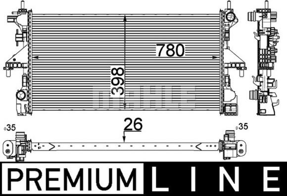 Wilmink Group WG2184016 - Радиатор, охлаждение двигателя autospares.lv