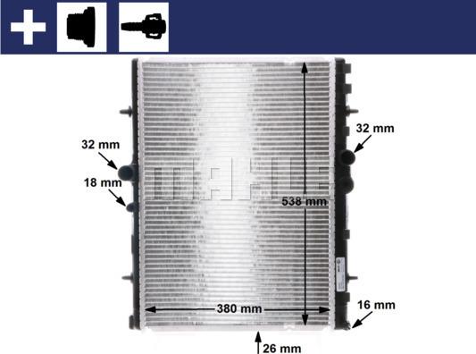 Wilmink Group WG2183448 - Радиатор, охлаждение двигателя autospares.lv