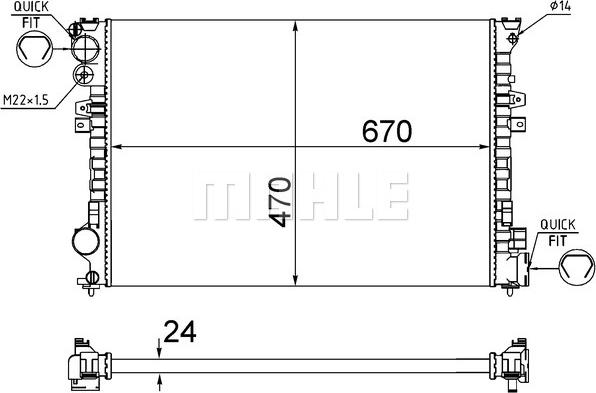 Wilmink Group WG2183787 - Радиатор, охлаждение двигателя autospares.lv