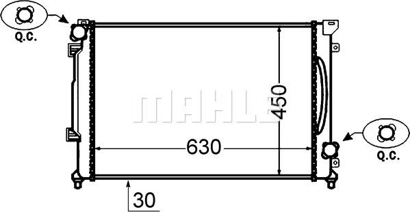 Wilmink Group WG2182609 - Радиатор, охлаждение двигателя autospares.lv