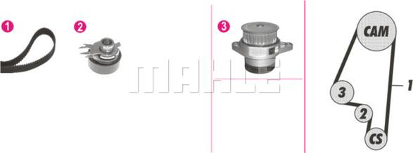 Wilmink Group WG2182104 - Водяной насос + комплект зубчатого ремня ГРМ autospares.lv