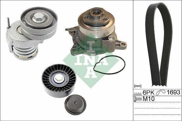 Wilmink Group WG2171308 - Водяной насос + комплект ручейковых ремней autospares.lv