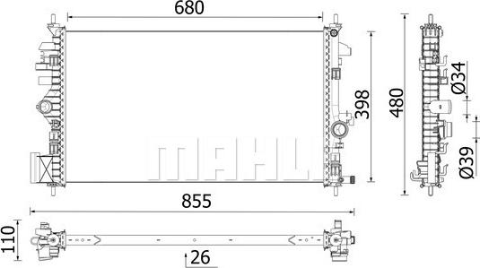 Wilmink Group WG2204725 - Радиатор, охлаждение двигателя autospares.lv