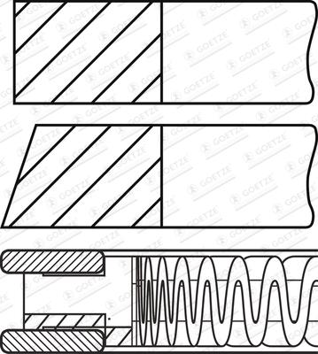 Wilmink Group WG2202110 - Комплект поршневых колец autospares.lv