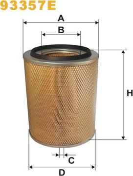 WIX Filters 93357E - Воздушный фильтр, двигатель autospares.lv