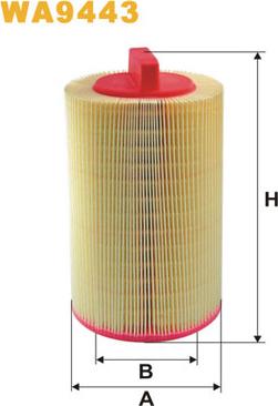 WIX Filters WA9443 - Воздушный фильтр, двигатель autospares.lv