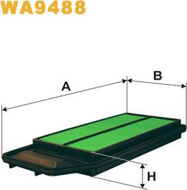 WIX Filters WA9488 - Воздушный фильтр, двигатель autospares.lv