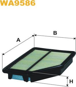 WIX Filters WA9586 - Воздушный фильтр, двигатель autospares.lv