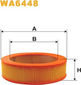 WIX Filters WA6448 - Воздушный фильтр, двигатель autospares.lv