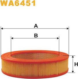 WIX Filters WA6451 - Воздушный фильтр, двигатель autospares.lv
