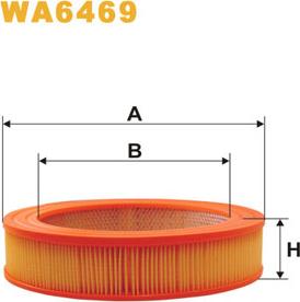 WIX Filters WA6469 - Воздушный фильтр, двигатель autospares.lv