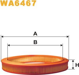 WIX Filters WA6467 - Воздушный фильтр, двигатель autospares.lv