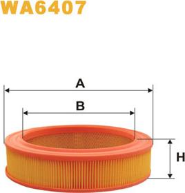 WIX Filters WA6407 - Воздушный фильтр, двигатель autospares.lv