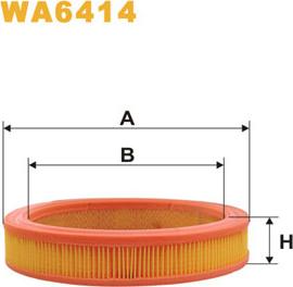 WIX Filters WA6414 - Воздушный фильтр, двигатель autospares.lv