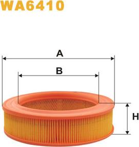 WIX Filters WA6410 - Воздушный фильтр, двигатель autospares.lv