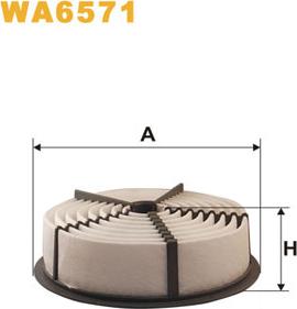 WIX Filters WA6571 - Воздушный фильтр, двигатель autospares.lv