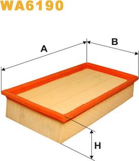 WIX Filters WA6190 - Воздушный фильтр, двигатель autospares.lv