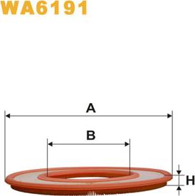 WIX Filters WA6191 - Воздушный фильтр, двигатель autospares.lv