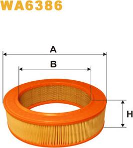 WIX Filters WA6386 - Воздушный фильтр, двигатель autospares.lv