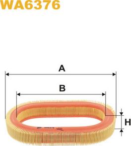 WIX Filters WA6376 - Воздушный фильтр, двигатель autospares.lv